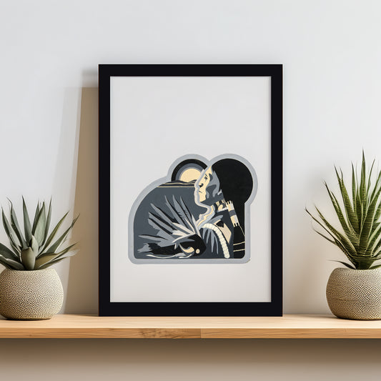 Original artwork of a Native American Chief